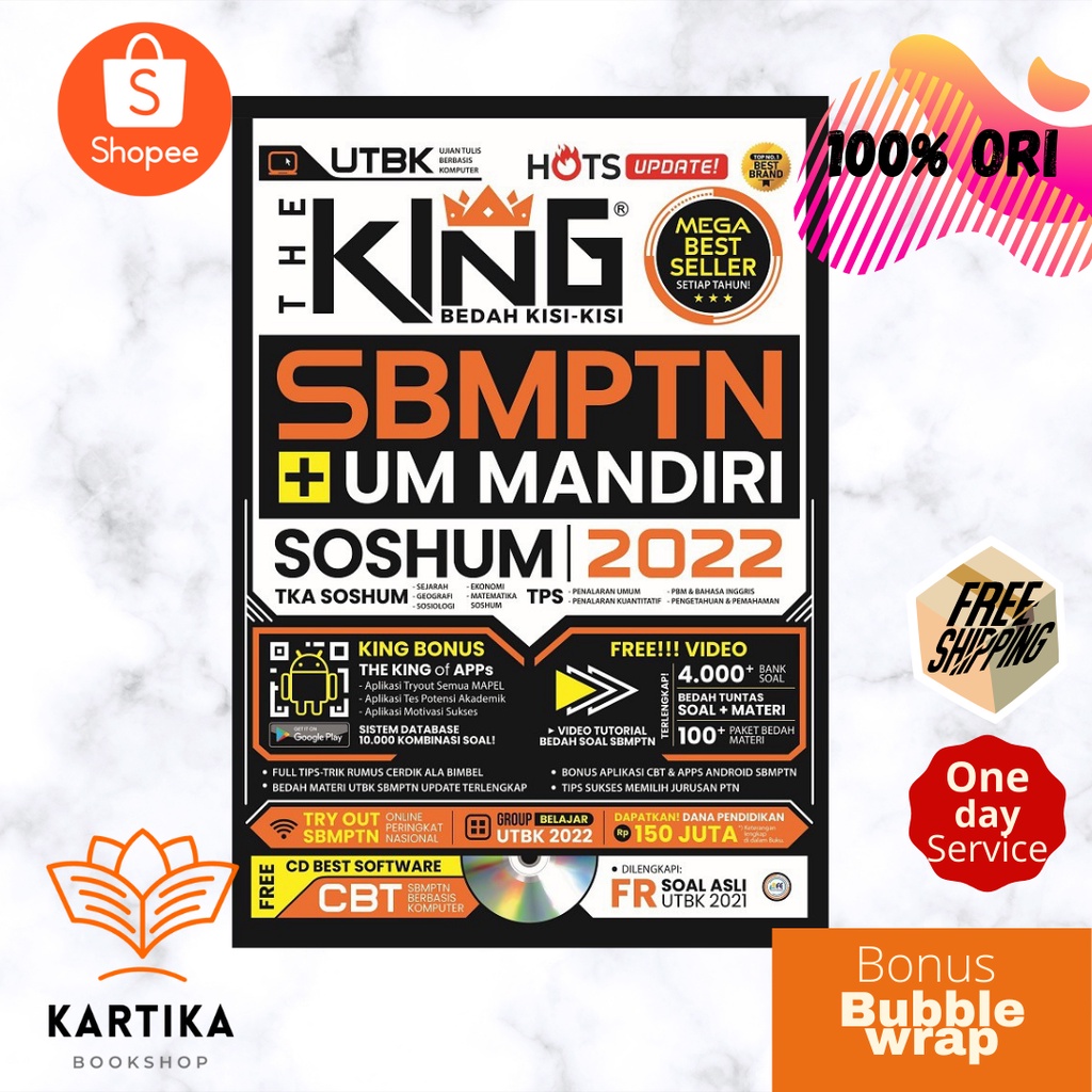 BEST SELLER Buku BEDAH KISI-KISI 2022 SOSHUM SBMPTN & UM MANDIRI dan Drilling UTBK Soshum