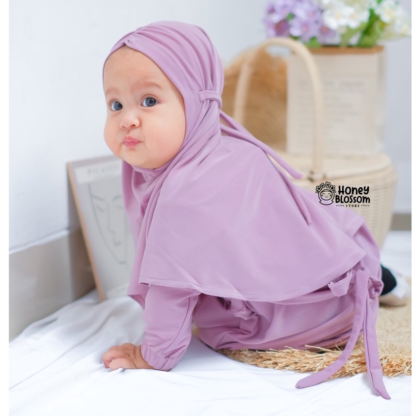 HoneyBlossom - gamis anak bayi perempuan / gamis bayi perempuan / gamis bayi polos 6 12 bulan cantik lylia