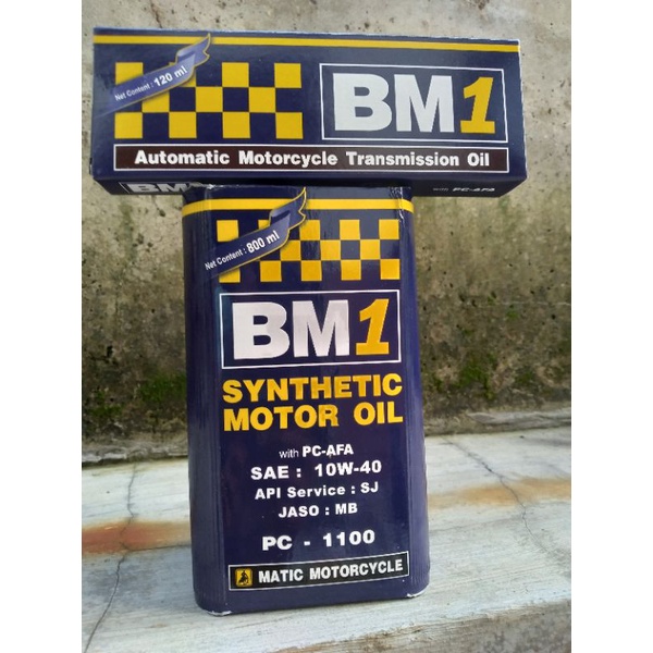 Oli BM1 Motor Matic Pc 1100 matic 0,8 dan Oli Gardan CVT BM1 120ml