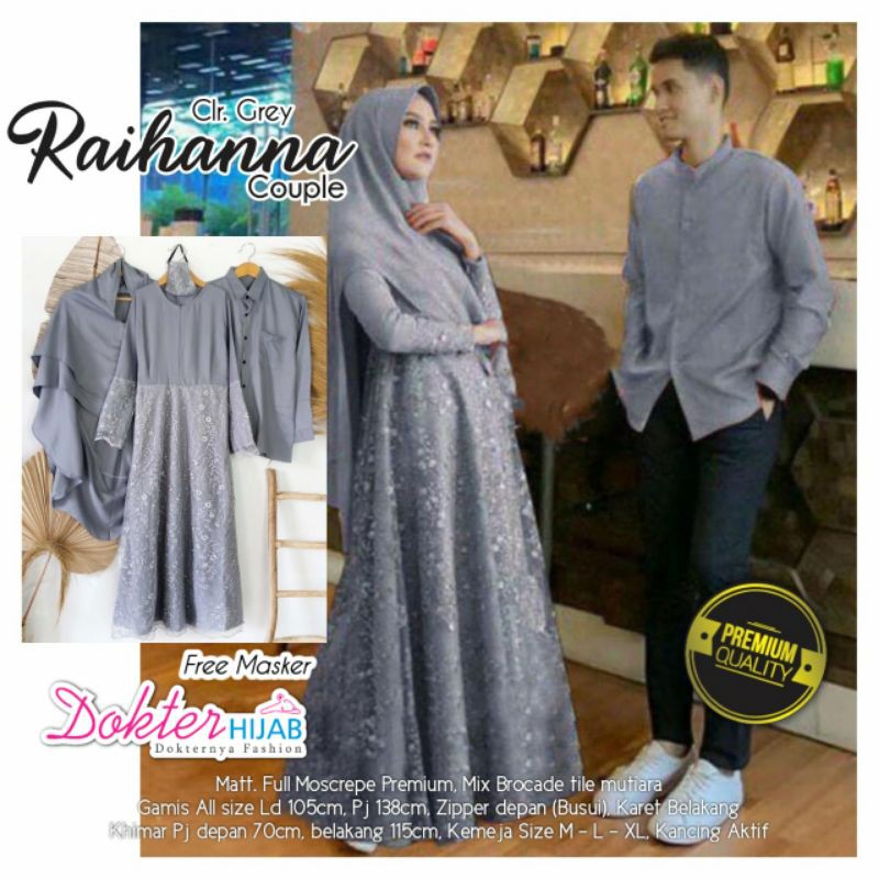 RAIHANNA COUPLE / BAJU COUPLE / COUPLE SUAMI ISTRI / SARAGAM LEBARAN