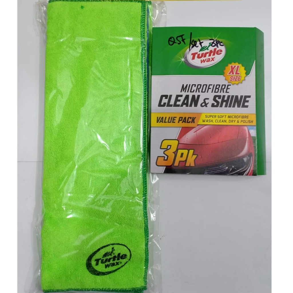 TURTLE WAX MICROFIBRE CLEAN AND SHINE VALUE PACK - SIZE XL - ISI 3PK