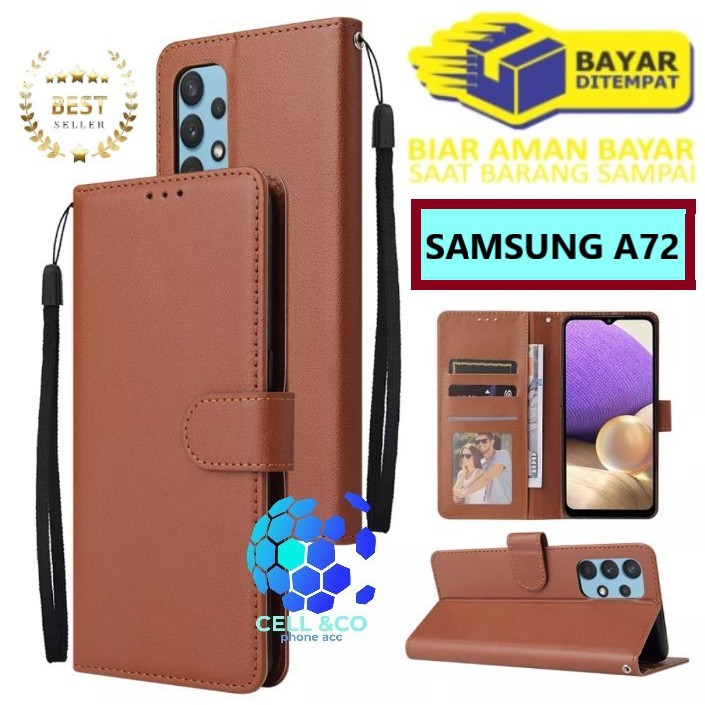 Flip cover SAMSUNG A72 Flip case buka tutup kesing hp casing hp flip case leather wallet