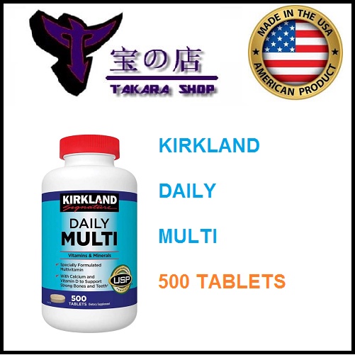 Kirkland Daily Multi Vitamins & Minerals - 500 Tablets Multivitamin