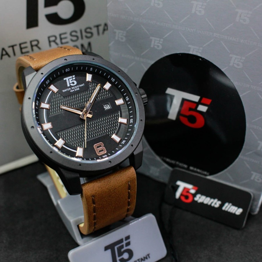 Best Seller Jam Tangan T5 H3559 Quartz Analog Strap Leather Jam Tangan Pria Keren Limited Edition Ga