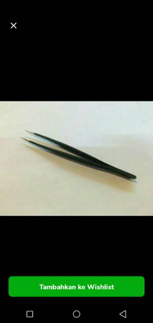 tweezers vetus esd10 model lurus jual per/1pak isi 10pcs pinset