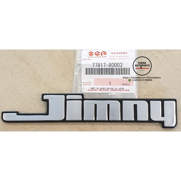 Emblem Logo "Jimny" Suzuki Jimny/Katana/Sierra/Caribian Original SGP