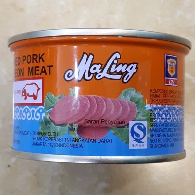 Maling Pork TTS Luncheon Meat 170gr Daging Babi Kalengan Kecil