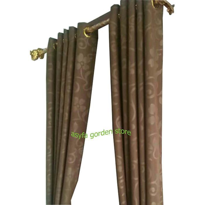 Paling Laris Gorden Smocring Minimalis Serat Polos / Gorden Pintu Jendela Blackout - Kuning Muda Hot