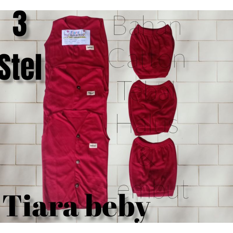 [COD] 3 STELL SETELAN POLOS KUTUNG BAYI NEWBORN 0-12 BULAN