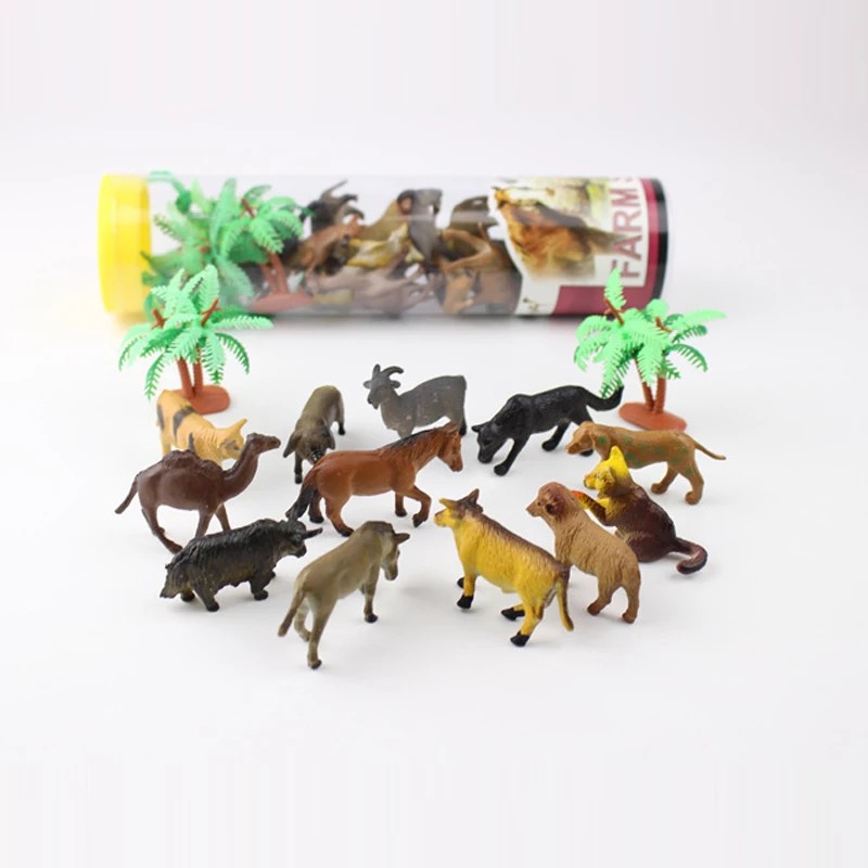 Miniatur Animal Miniatur Hewan Mainan Hewan Karet Miniatur Dinosaurus Mainan Dinosaurus Karet Set Mainan Miniatur Karet 12pcs