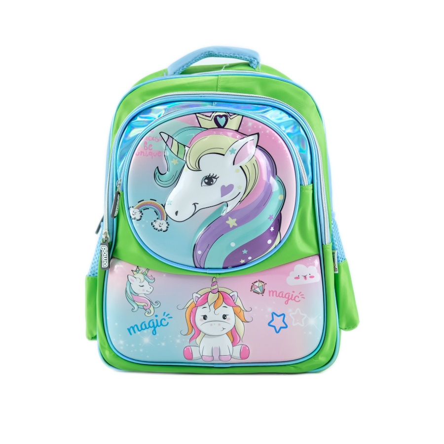 Tas Sekolah Anak Perempuan Laki - Laki SD Ransel Shell 1621 Unicorn Spiderman Kids Backpack - Skoola