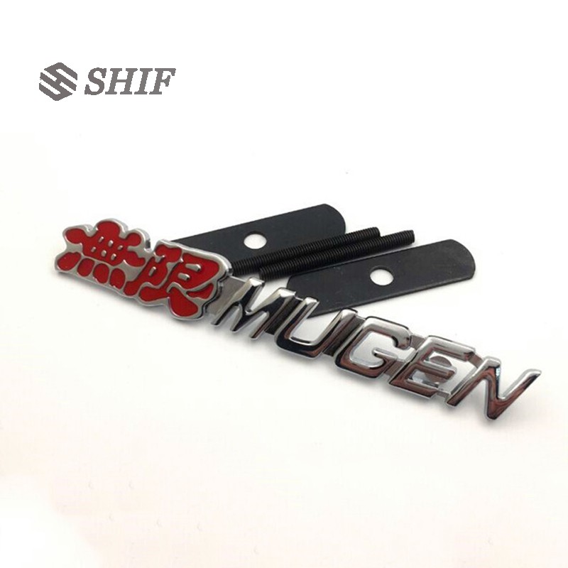 1Pc Stiker Emblem Badge Mugen Power Bahan Metal Untuk Gril Depan Honda Civic City