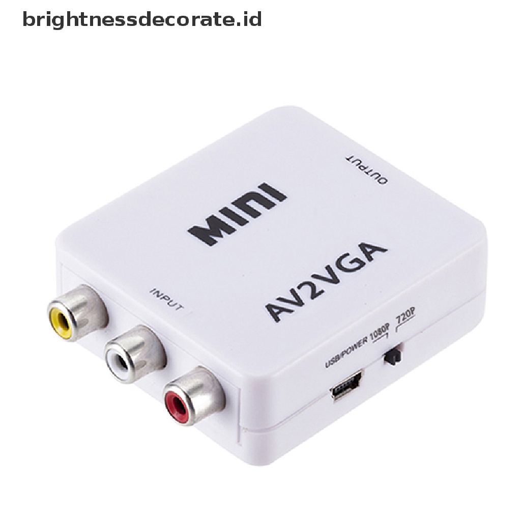 Adaptor Konverter Video Av Rca Ke Vga Hd 1080p