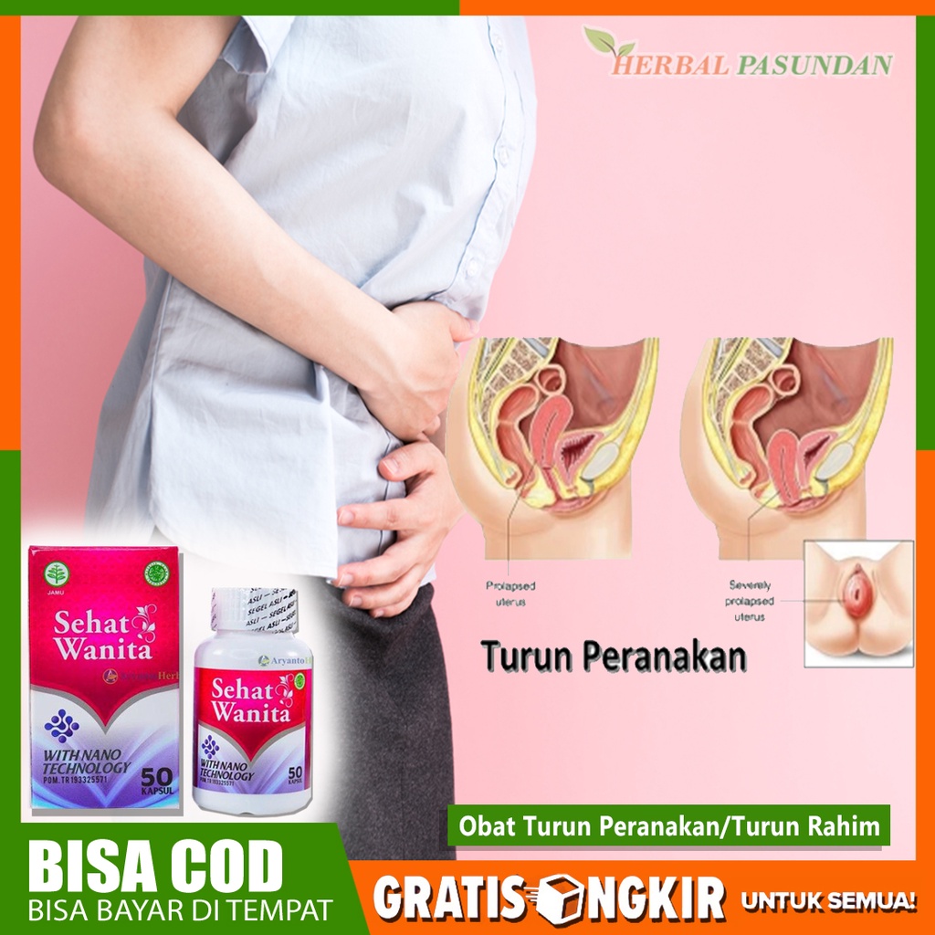 Obat Turun Rahim / Peranakan Turun, Obat Turun Berok, Obat Nyeri Haid Sehat Wanita Kapsul Bisa Bayar