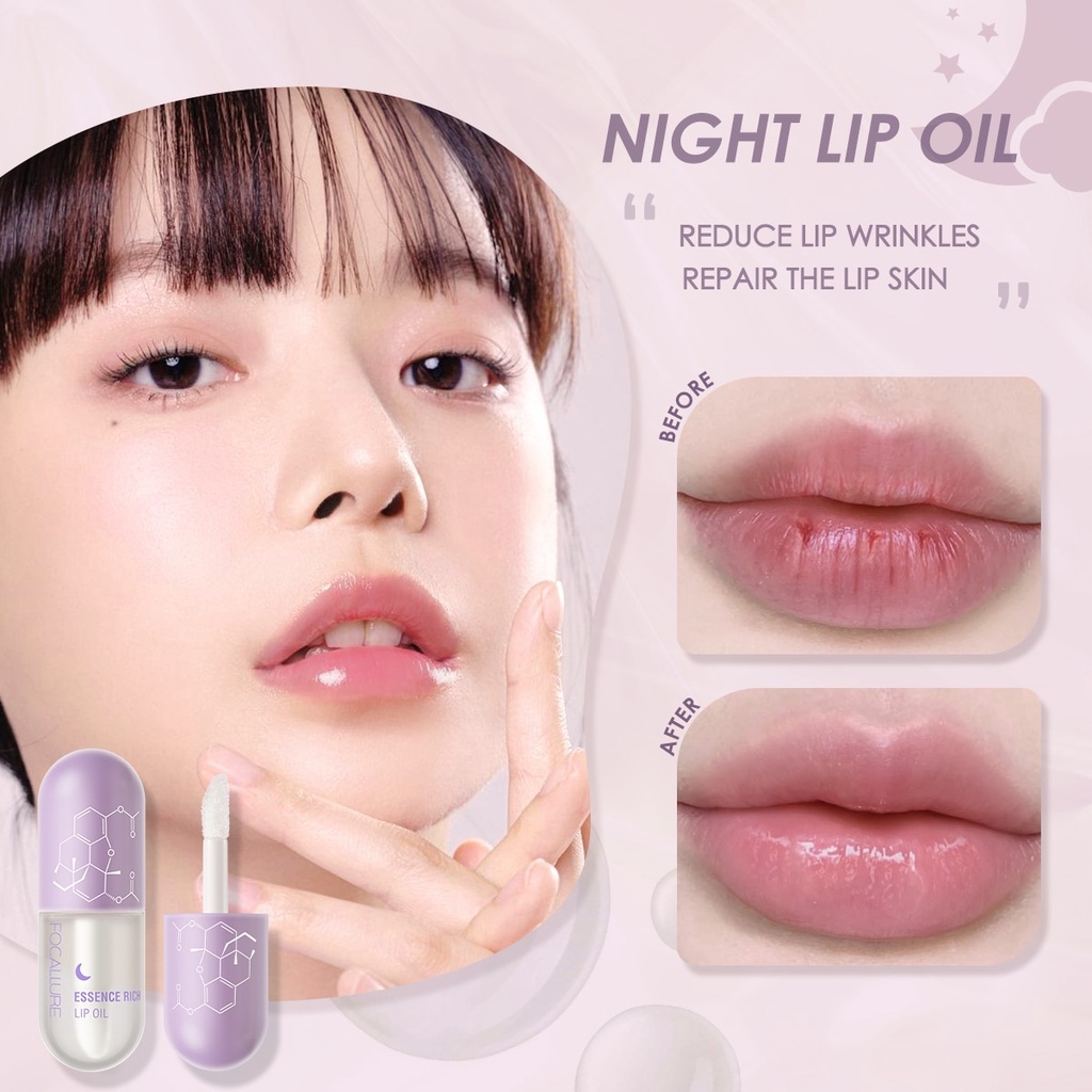 Focallure Lip Oil Focallure Lip Balm Pure Natural Lipbalm Focallure Lipbam Bibir Focallure Libbam Pelembab Bibir Focallure