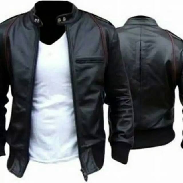 Jaket Kulit pria Merek delizia original 100%  sintetis Import kualitas PREMIUM