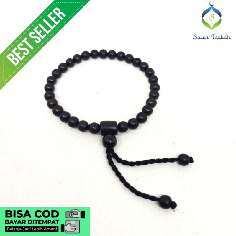 Gelang Kayu Galih Kelor Hitam Size 7mm Original