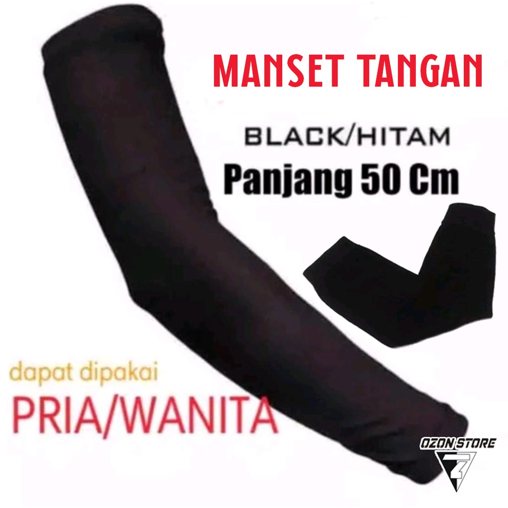 Manset Tangan Hitam Polos pria wanita