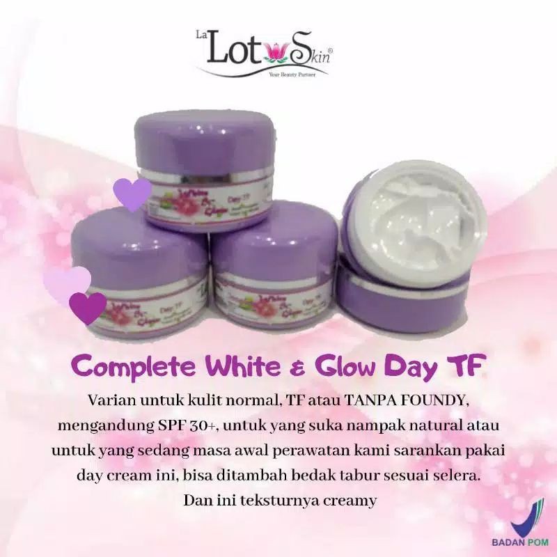 LaLotuskin Beauty Complete white n glow day Tf (Tanpa Fondy dan Fondy)