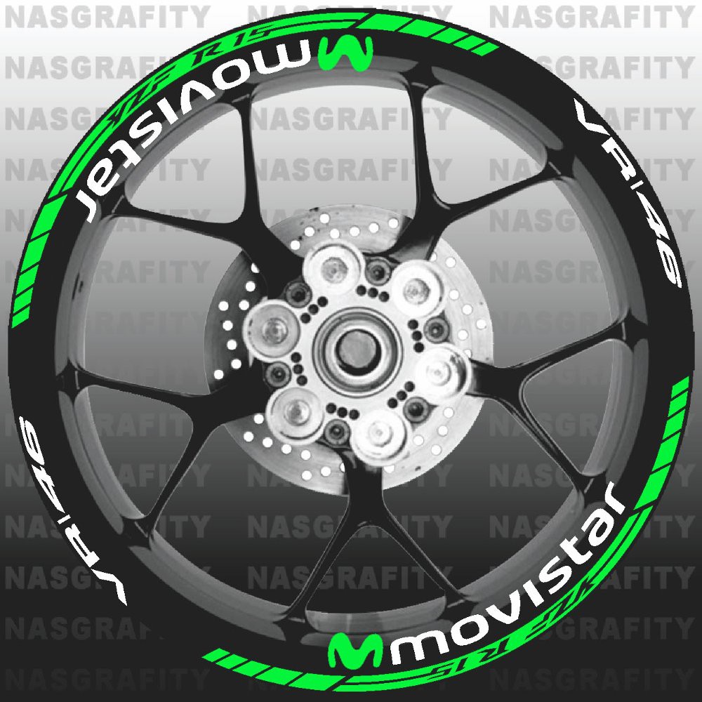 sticker velg yamaha R15 movistar Berkualitas