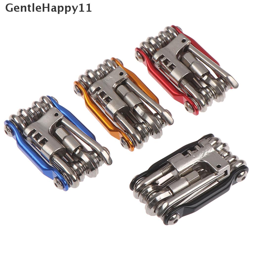 Gentlehappy Multitool Alat Perbaikan Sepeda Rantai Hex Spoke Wrench Obeng 11in1 Kit