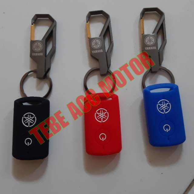 Gantungan kunci motor dan cover silikon remote keyless yamaha Nmax aerox lexi freego xmax