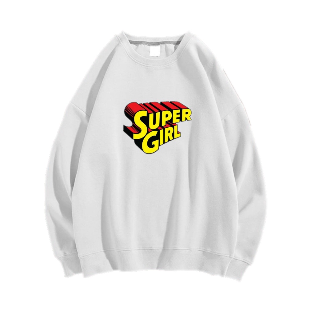 SUPER GIRL SWEATER CREWNECK Size M-XXL GAWA