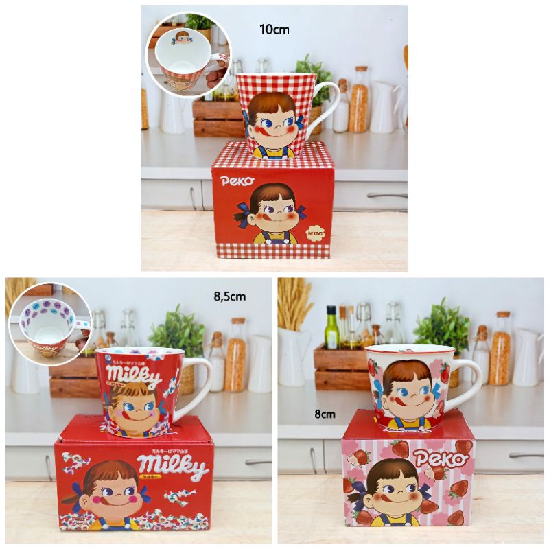 Gelas Keramik Peko Milky