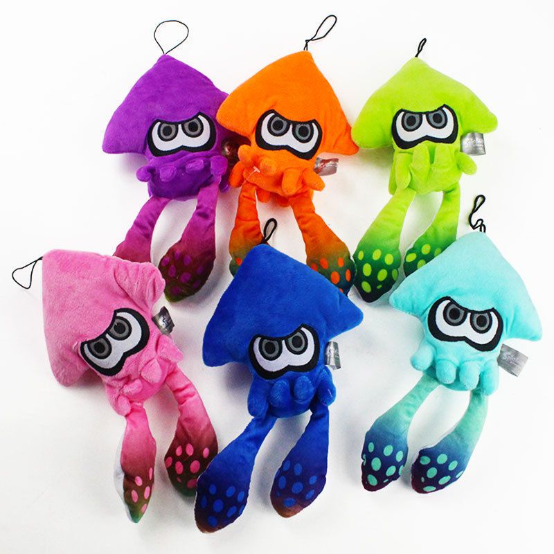 25cm/9.8in Splatoon Inkling Squid Plush Toy Soft Stuffed Animals Doll Pendant