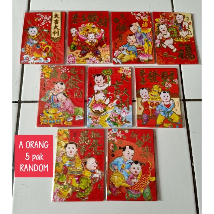 

5 pak 10 rb Angpau Imlek isi 6 lembar BOLEH PILIH MOTIF