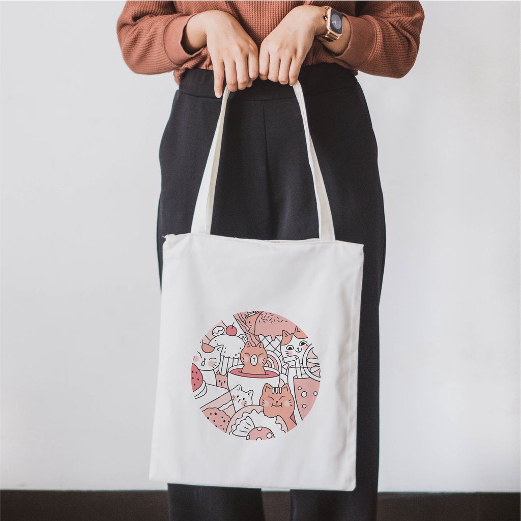 Sevine Tote Bag Resleting Fashion Tas Totebag Wanita Motif terbaru Animal - TB
