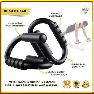 1 Set Push Up Bar Exercise | Model S | Black | Push up | Perfect Grip | Gym Handle