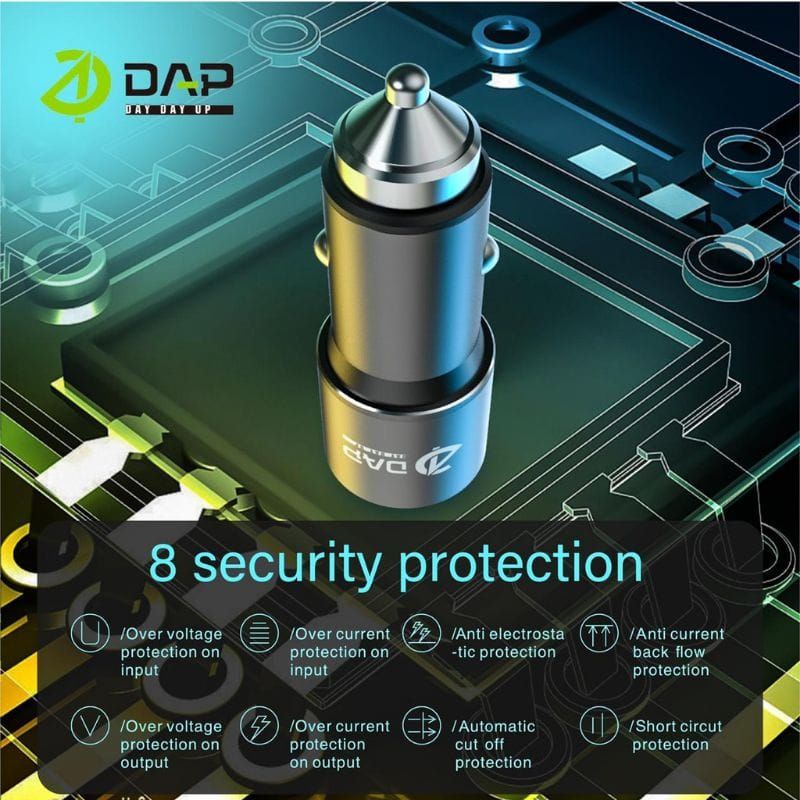 CAR CHARGER DAP 20W TYPE-C PD+USB QUICK CHARGE 3.0 D-CCP4N