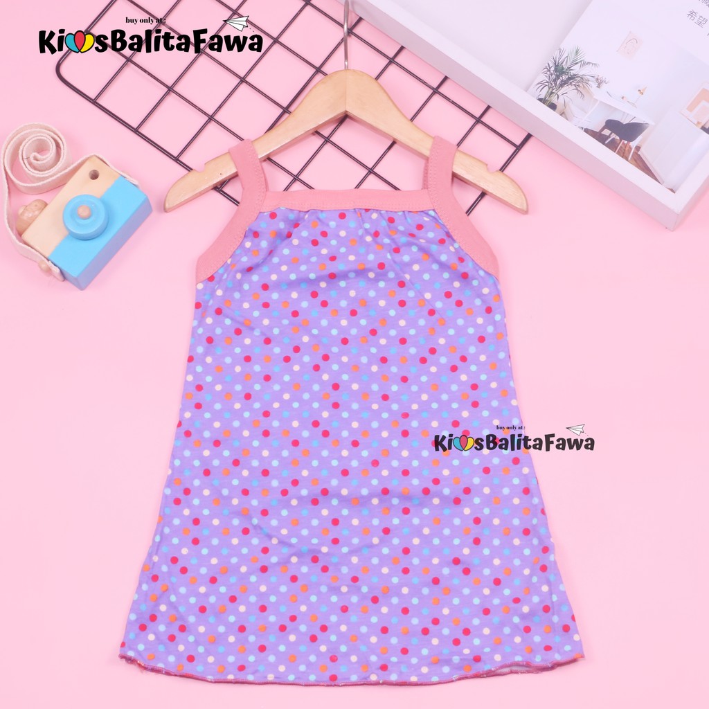 Tanktop Dress Uk 1-2 Tahun / TERMURAH Atasan Harian Adem Anak Perempuan Bahan Kaos Daster Cewek