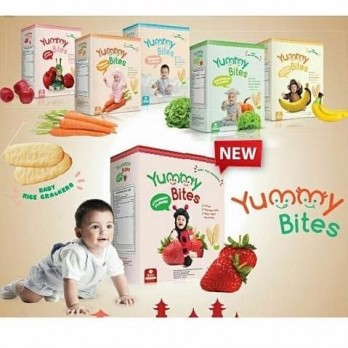 Yummy Bites Baby Rice Crackers 6+ 50gr Original/Carrot/Vegetable/Banana