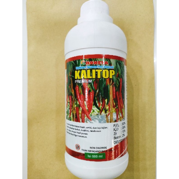 Nutrisi Cair Kalitop 500ml Pupuk Kalium Premium Cair Tanpa Chlor Nutrisi Untuk Tanaman Sehat Berkwalitas Andalan Atasi Gugur Bunga Dan Buah Solusi Segala Musim Kalium Top