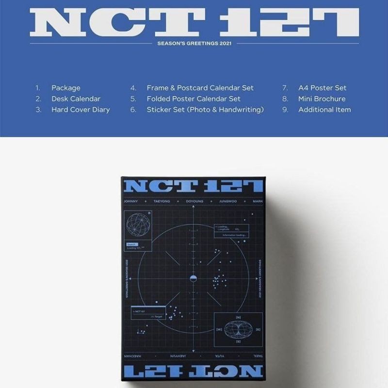 Baca deskripsi Sharing Season greeting NCT 127 2021 Jaehyun Taeyong Mark Yuta doyoung jungwoo set
