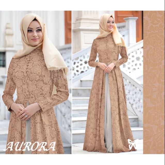 ELDE 5 - SALE Aurora maxi baloteli embosh fariasi depan kancing bungkus rok bawah ada lapisan spandek LD 90CM PANJANG 130CM