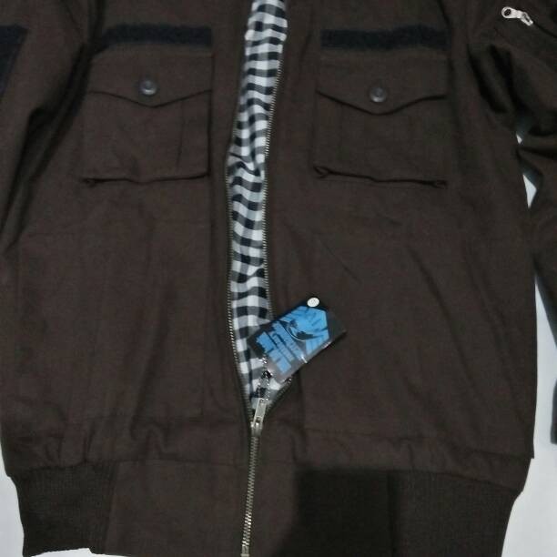 jacket us army dark brown canvas sweading