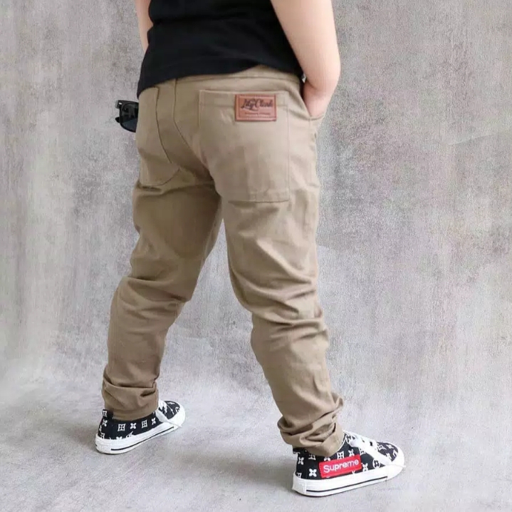 Celana Chino Anak Panjang 1thn s/d 9 thn Anak Cowok Cewek UNISEX celana chinos Twill Warna Mocca