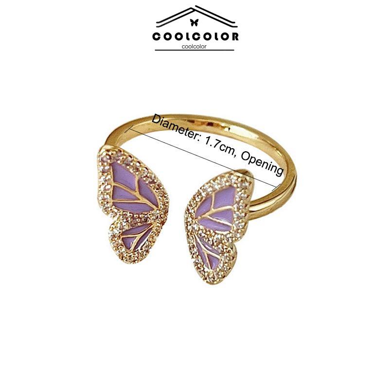 COD❤️Cincin Kupu-kupu Wanita Desain Niche Cincin Unik Mutiara kelas atas Fashion Ring Jewelry Perhiasan Aksesoris Hadiah Ulang Tahun