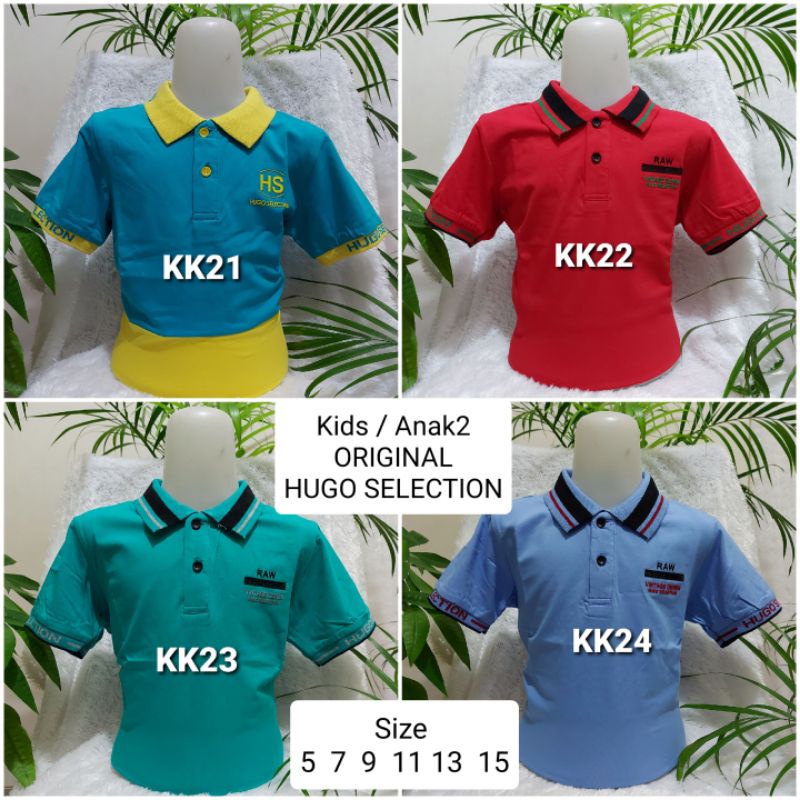 Kaos anak premium HG selection Kids kerah HS