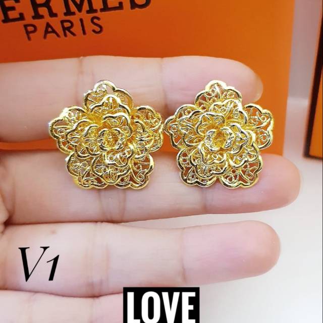 Xuping anting lapis emas 24k 2017j