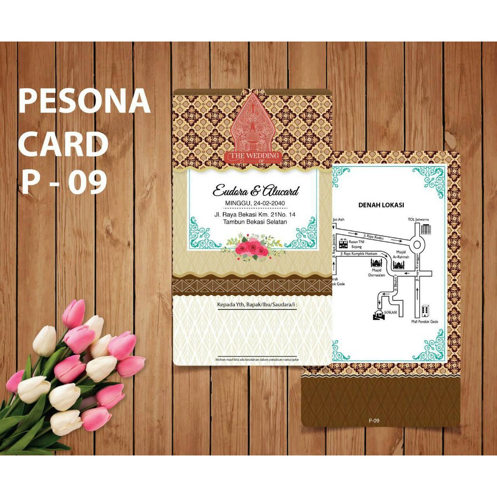 Blangko Kartu Undangan Pernikahan Pesona 09 Harga Termurah Gratis File Setting Isi 100