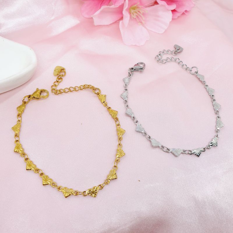 PROMO gelang tangan fashion titanium asli anti karat&amp;alergi JJ-1