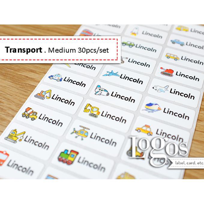 

Siap Kirim Transportasi Traffic Medium Sticker Label Nama Waterproof Stiker Anak Ori