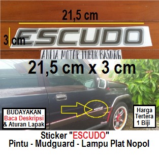 Sticker Cutting Stiker Strip Merk List Body Tulisan Suzuki Escudo