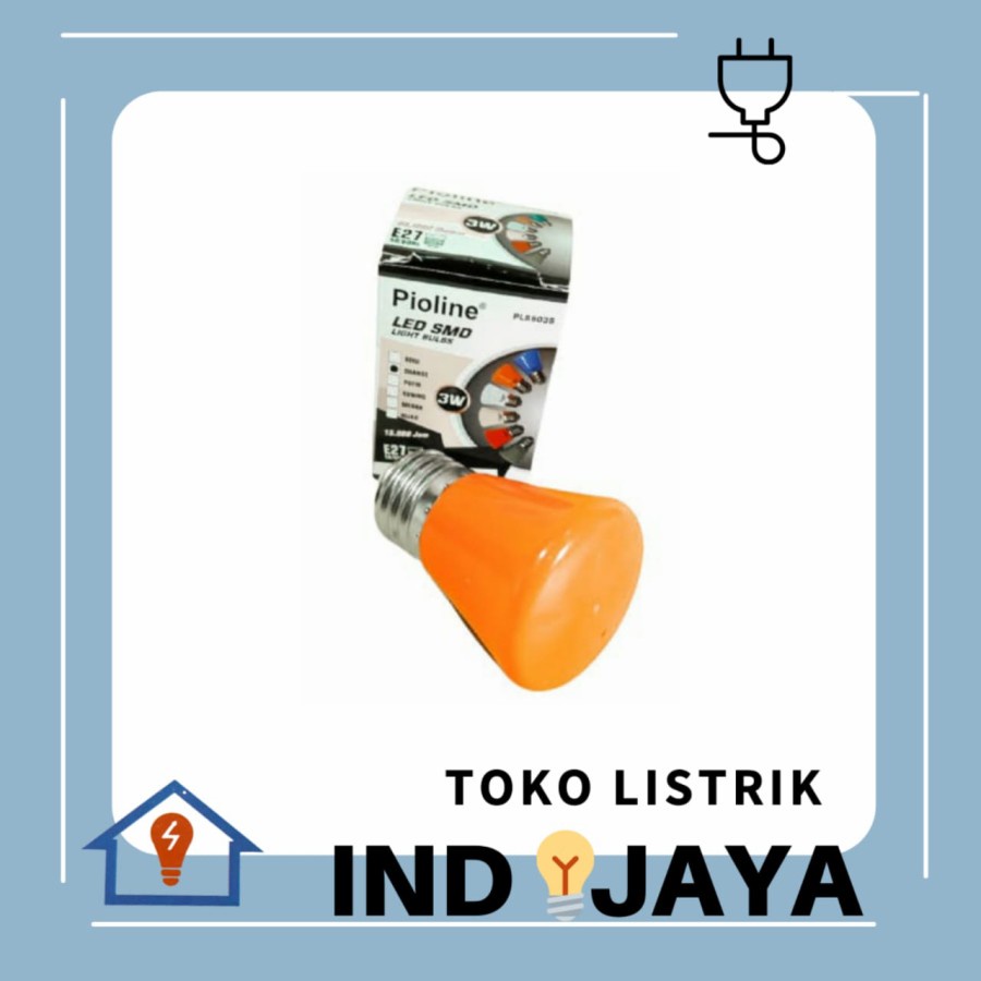 LED Pioline Warna 3w 3 watt Merah Kuning Biru Hijau Orange 1watt Lampu