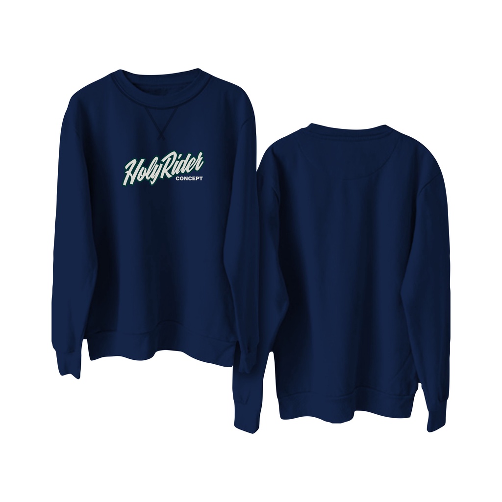 Holyrider Sweter Basic Concept || Crewneck sweatshirt sablon DTF II SIZE M - XXL ( Pria &amp; Wanita )