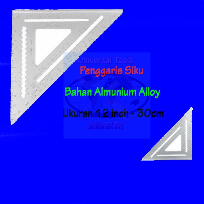 

Penggaris Segitiga Aluminium Alloy Speed Square 12 Inch 30 Cm